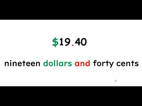 How to Read Money: Numbers and Symbols (Literacy and Beginner Adult ESL Practice)
