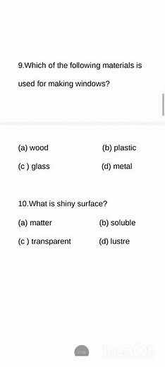 class, 6 science chapter -6 materials around as (mcqs )