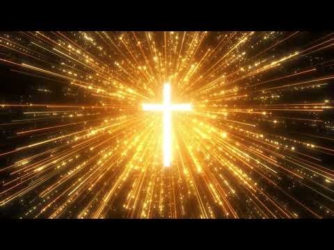 Radiant Cross with Golden Light || 1 Hour Worship Background Loop