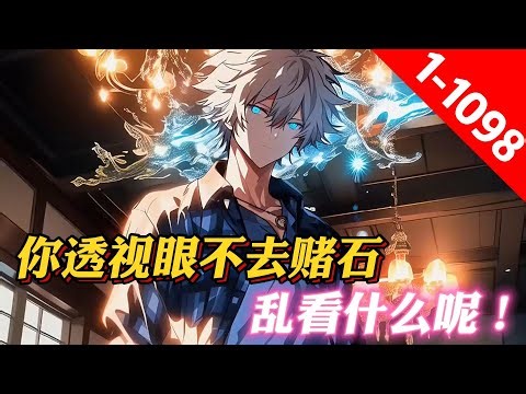 《你透視眼不去賭石，亂看什麽呢！》秦朝阳，一个普通大学毕业生，社会晃荡两年，一事无成。他只能在古玩店做一名学徒，却机缘巧合下得到透视能力。从此捡漏，鉴宝，赌石成为他的主旋律，穿越花丛是他的爱好！