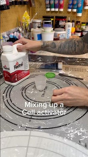 How I mix up my cell activator for my fluid art paintings