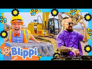 Blippi's Excavator TECHNO REMIX DANCE PARTY! NEW Music Video with ‪@LennyPearce‬ !