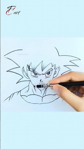 Easy Goku Drawing Tutorial ✍️ | Dragon Ball Z Anime Art 💯🔥 #shorts #gokudrawing #trending