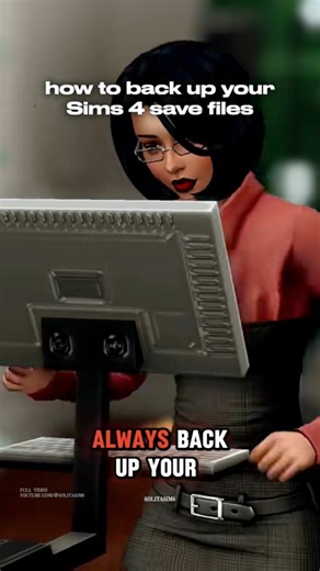 how to SAFELY & PROPERLY back up your Sims 4 save files 🖥️ youtube: solitasims #TheSims4 #Sims4Mods #solitasims | solitasims