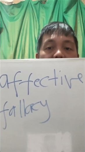 Affective Fallacy (Shorts Lecture)