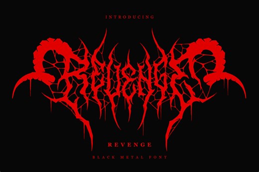 (FONT) REVENGE | Black Metal Font Vol. 9 - Madhaline Studio