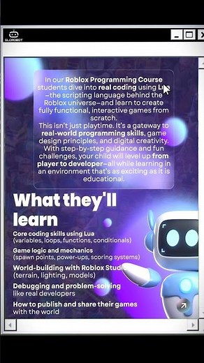 🎮 From Gamer to Game Maker — Learn to Code with Roblox & Lua 🎮