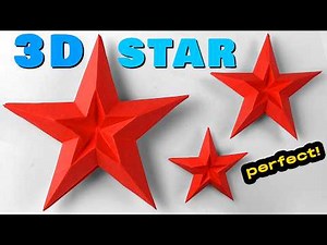 ⭐How to Make a 3D Paper Star in Minutes! DIY Easy 5 Point Star Paper Craft