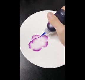 Coloring Plate Art Of Purple Flower