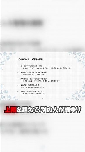 業務が止まる前に。見えないライセンスの「無駄」を可視化する。