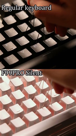 AULA F99 PRO Silent vs Regular Keyboard #Shorts