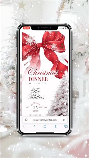 Christmas Digital Invitation with Music & RSVP 🎄 #digitalinvitation