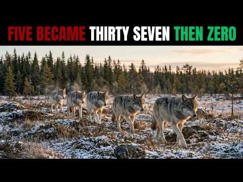 5 Wolves Were Dropped Into Yellowstone With NOTHING... They Built the LARGEST Pack Ever Recorded