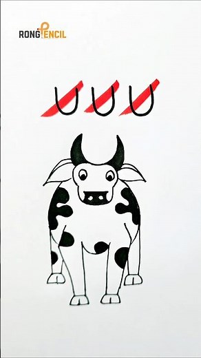 How to draw cow | Easy cow drawing | Cow drawing easy | #cow #drawing #art