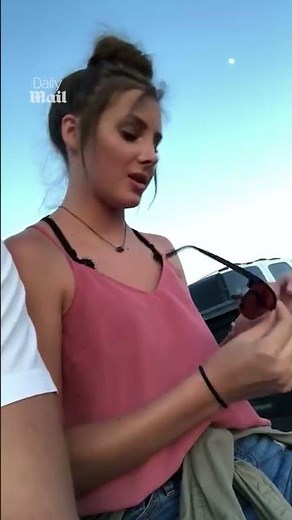 Color blind girl sees the sunset for the first time