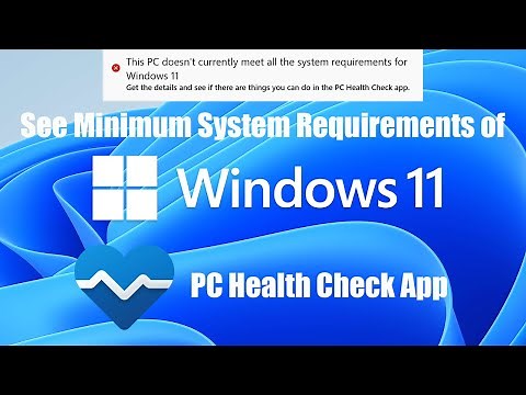 How to Check Windows 11 Minimum Requirements with PC Health Check App || Download PC Health App
