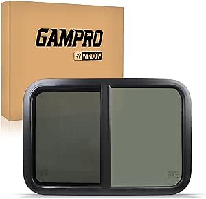 RV Window 30" W* 20" H Trailer Window Camper Windows Replacement Horizontal Slide RV with Net Screen and Trim Ring DOT Approved