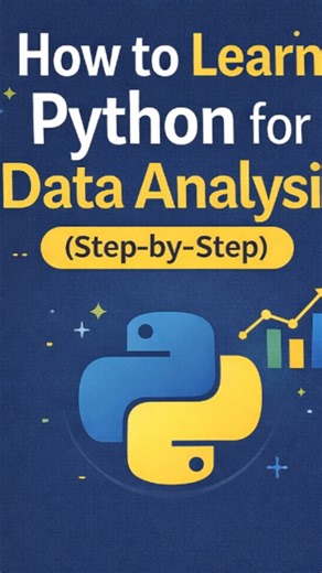 Data Geek aka Veronica | Data Enthuslast on Instagram: "How to Learn Python for Data Analysis (Step-by-Step) Want to learn Python for data analysis but don’t know where to start? This 30-second guide gives you the roadmap — from learning Python basics to analyzing real-world datasets using Pandas. Perfect for beginners looking to become data analysts. 👉 Follow @datageekismyname for more step-by-step data tutorials. Watch Step-by-step tutorials on my YouTube. Link in bio."