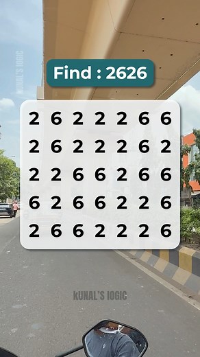 Solve the challenge Find the mistake in this 2626 grid! #BrainTeaser #Search #PuzzleTime | Kunal’s Logic