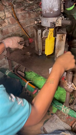 Small children's toy banks are being made using plastic molding machines.