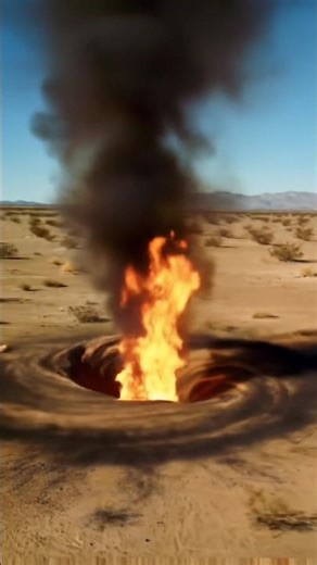 Inferno Maw: Desert Vortex Turns into a Fiery Storm || #FireTornado #SandVortex #Desert #Firestorm