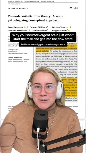 Neurodivergent brains often get stuck and its hard to get started on tasks. I explain why autistic inertia makes it difficult to start your task, and how to more easily get started and into the flow state. Feel free to try my Flow GPT (flo•e). Flo•e is designed to turn mental breakdowns and overwhelm into flow. Comment ‘FLOW GPT’ to get started with flo•e today at early access price, to help you get started and make easy progress with your work. Its time to create our best work, while feeling ou