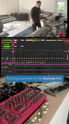 POV You're Building a Bassline with This Setup #Ableton #MusicProduction #Beatstep