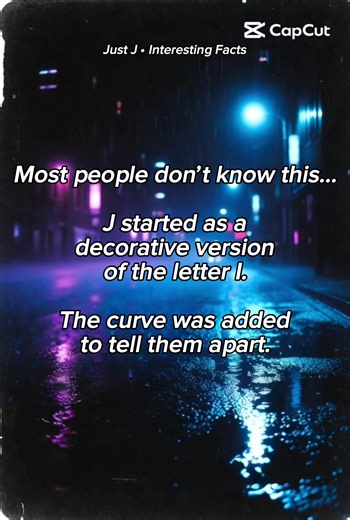 Just J • Interesting Facts. #justj #letterj #alphabetfacts #didyouknow #languagefacts
