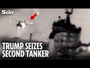 Moment US forces seize shadow fleet tanker at SAME TIME as rogue 'Russian' ship captured near UK