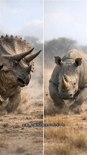 トリケラトプス vs サイ 数値で比較すると差が大きすぎる