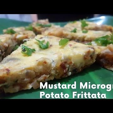 Mustard Microgreen-Potato Frittata |Healthy Microgreen Recipie