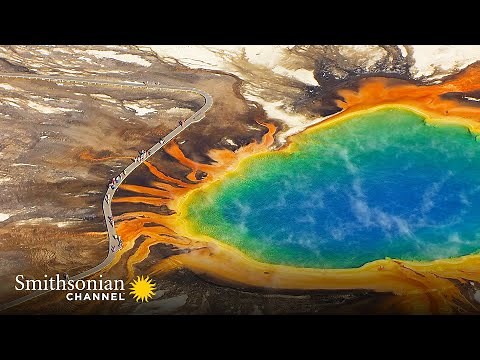 How the Grand Prismatic Spring Gets Its Kaleidoscopic Colors 🌈 Aerial America | Smithsonian Channel