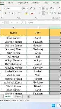 How to Separate First name and Last Name in MS Excel | Use Flash Fill in MS Excel |MS Excel Tutorial