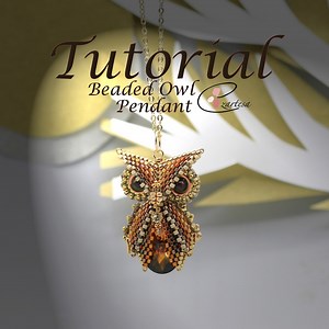 Beaded Owl Pendant Tutorial, Seed Bead Pattern by Ezartesa - Etsy Australia