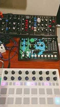 Using drum sequencer gates from the #BeatStep Pro to sync the clock on the East Beast. #synth