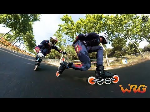 Fastest inline speed downhill skating at WRG Barcelona