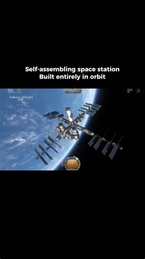This self-assembly ksp space station has astounded me #ksp #kerbalspaceprogram #spacestation #orbit