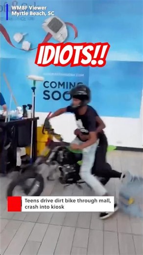 Careless Morons CRASH MOTORCYCLE IN MALL!😳