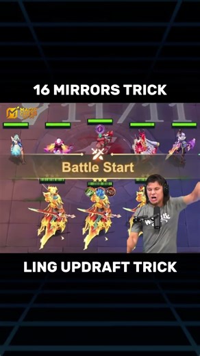 16 Mirrors Ling Updraft Trick #mcgg #magicchessgogo #shorts