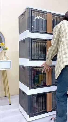 Closet organization ideas small space! Portable storage bins. Stackable Storage Bins With Lids