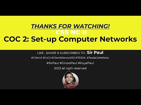COC2: SET-UP COMPUTER NETWORKS (Win SERVER2012r2 & CLIENT Win10: Windows Firewall & Peer-To-Peer)