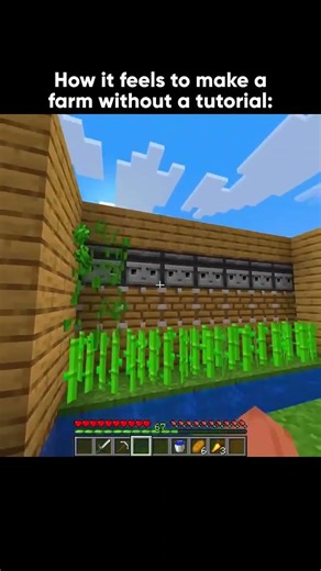 ME AFTER MAKING AUTOMATIC FARM WITHOUT TUTORIAL #minecraft #trending #gaming #shorts