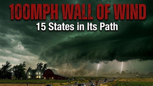 Hurricane-strength derecho impacting 15 states in the US