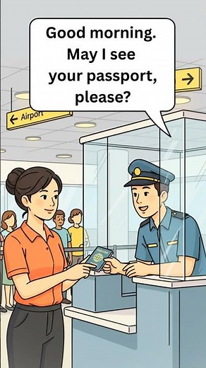 Immigration Check Conversation in English | Airport Passport Control Conversation for Beginners