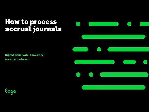 Sage 50cloud Pastel (ZA) - How to process accrual journals