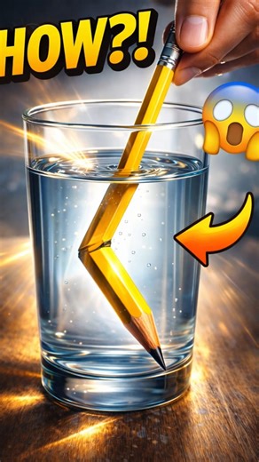 Why Does a Pencil Look Bent in Water? (Refraction Explained Simply) #facts #science #physics #water