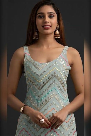 Stunning Seafoam Blue Sharara Suit with Magenta Dupatta | Festive Ethnic Wear 2026