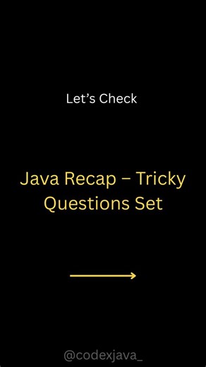 Code X Java on Instagram: "Java Tricky Question Alert! Why is the output Constructor and not Method? 🤔 In Java, a constructor never has a return type. If a method has a return type—even void—it is NOT a constructor. ✔ Test() → Constructor ❌ void Test() → Just a normal method This is a classic Java interview trap that tests your understanding of object creation and constructors. Save this post 💾 and follow for more Java logic & interview questions. #Java #CoreJava #JavaInterview #JavaTrickyQues