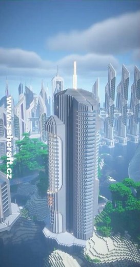 Futuristic Minecraft Skyscraper build! #minecraftbuild