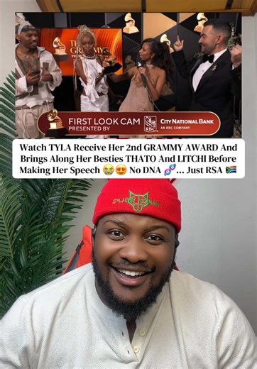 Watch TYLA Receive Her 2nd GRAMMY AWARD And Brings Along Her Besties THATO And LITCHI Before Making Her Speech 😭😍 No DNA 🧬... Just RSA 🇿🇦 #tyla #grammys #grammys2026 #grammyawards #litchi